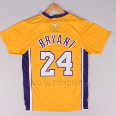 Camiseta Manga Corta Los Angeles Lakers Kobe Bryant #24 Amarillo